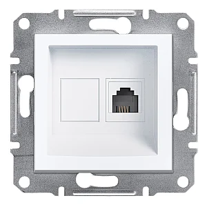 Asfora Rj11 Telephone Socket without Frame White - EPH4170121 - Schneider Electric