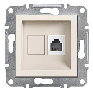 Asfora Rj11 Telephone Socket without Frame Cream - EPH4170123 - Schneider Electric
