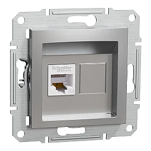 Asfora Rj45 Cat5E Utp Data Socket Aluminium - EPH4300161 - Schneider Electric