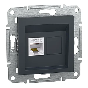 Asfora Rj45 Cat5E Utp Data Socket Anthracite - EPH4300171 - Schneider Electric