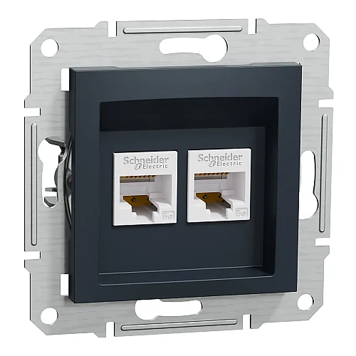EPH4400171 - Asfora 2xrj45 Cat5e Utp Data Socket Ant - 2