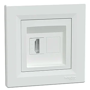 Asfora Hdmi Socket With Frame White - EPH4500121 - Schneider Electric