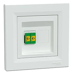 Elektric Asfora Fiber - Optik Socket Lc - Apc Duplex With Frame White - EPH4600121 - Schneider Electric