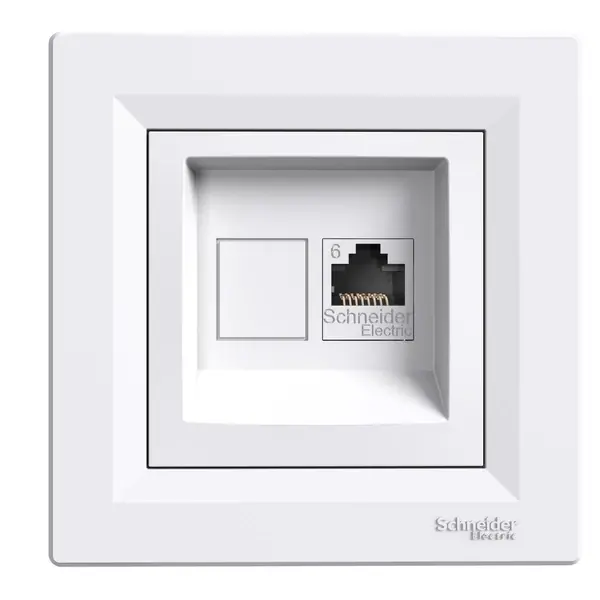 Schneider Electric - EPH4700121 - Asfora RJ45 Cat6 UTP Data Socket White - 1