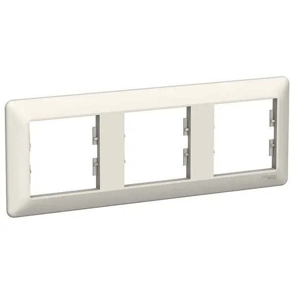 Schneider Electric - EPH5805323 - Asfora EM 3-gang Horizontal Frame Cream - 1