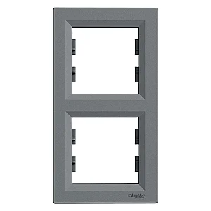 Asfora 2 - Gang Vertical Frame Steel - EPH5810262 - Schneider Electric
