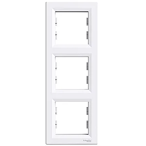 Asfora 3 - Gang Vertical Frame White - EPH5810321 - Schneider Electric