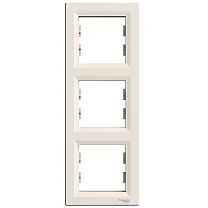 Asfora 3 - Gang Vertical Frame Cream - EPH5810323 - Schneider Electric