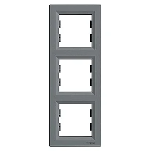 Asfora 3 - Gang Vertical Frame Steel - EPH5810362 - Schneider Electric