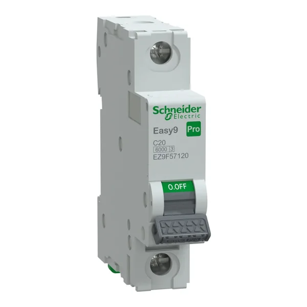 Schneider Electric - EZ9F57120 - Easy9 Pro 1P C 20A MCB 6000A - 1