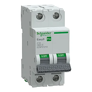 2P 10 A C 6 kA Easy9 Pro Miniature Circuit Breaker - EZ9F57210 - Schneider Electric