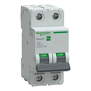 2P 50 A C 6 kA Easy9 Pro Miniature Circuit Breaker - EZ9F57250 - Schneider Electric