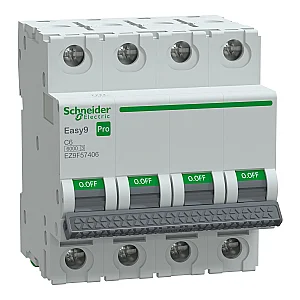 4P 6 A C 6 kA Easy9 Pro Miniature Circuit Breaker - EZ9F57406 - Schneider Electric