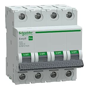 C 4x25 A W Miniature Circuit Breaker 6 kA Pro - EZ9F57425 - Schneider Electric
