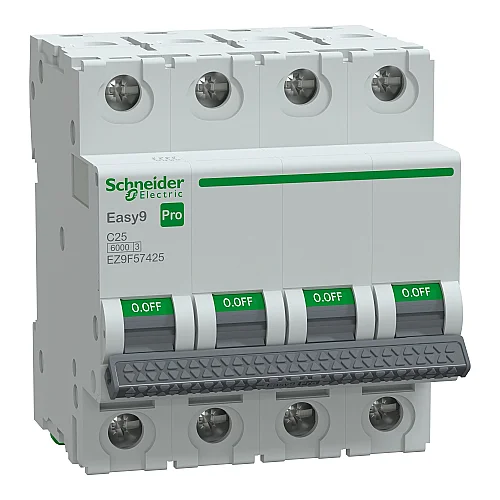 C 4x25 A W Miniature Circuit Breaker 6 kA Pro - EZ9F57425 - 1