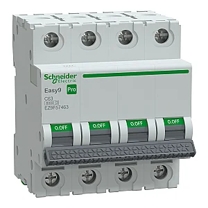 4P 63 A C 6 kA Easy9 Pro Miniature Circuit Breaker - EZ9F57463 - Schneider Electric