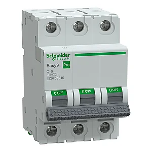 3X10A C 10 kA Easy9 Pro Miniature Circuit Breaker - EZ9F59310 - Schneider Electric
