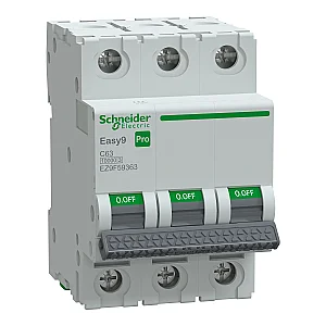 3X63A C 10 kA Easy9 Pro Miniature Circuit Breaker - EZ9F59363 - Schneider Electric