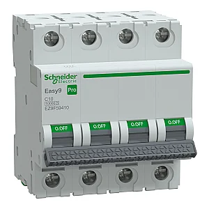 4P 10 A C 10 kA Easy9 Pro Miniature Circuit Breaker - EZ9F59410 - Schneider Electric