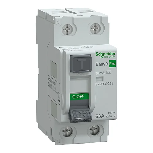 2P 63 A 30 mA AC Type Residual Current Circuit Breaker Pro - EZ9R39263 - 1