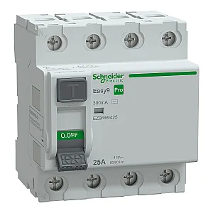 4P 25 A 300 mA AC Type Residual Current Circuit Breaker Pro - EZ9R69425 - Schneider Electric