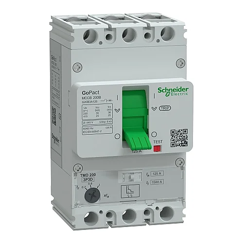 GoPact Molded Case Circuit Breaker 200B 3P3D 125 A Adj - G20B3A125 - 1