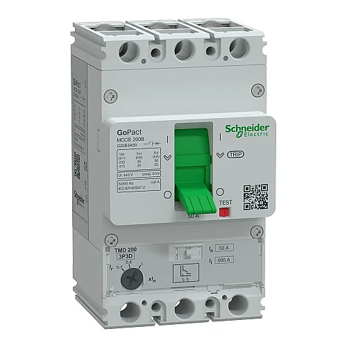 GoPact Molded Case Circuit Breaker 200B 3P3D 50 A Adj - G20B3A50 - 1