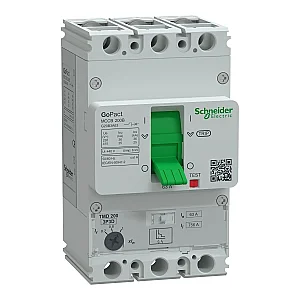 GoPact Molded Case Circuit Breaker 200B 3P3D 63 A Adj - G20B3A63 - Schneider Electric