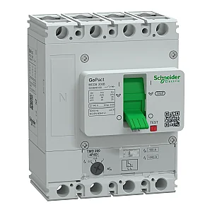 GoPact Molded Case Circuit Breaker 200B 4P4D 100 A Adj - G20B4A100 - Schneider Electric
