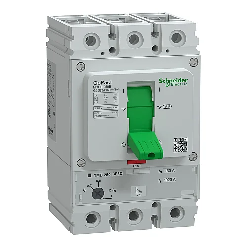 GoPact Molded Case Circuit Breaker 250B 3P3D 160 A Adj - G25B3A160 - 1