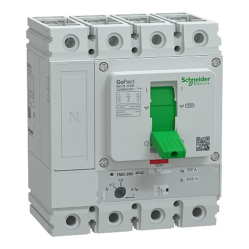GoPact Molded Case Circuit Breaker 250B 4P4D 250 A Ayarlanabilir - G25B4A250 - 1