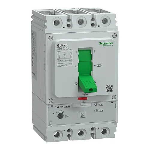 GoPact Molded Case Circuit Breaker 400N 3P3D 250 A Adj - G40N3A250 - 1
