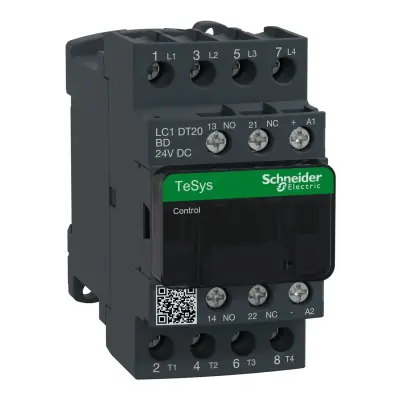 Schneider Electric - LC1DT20BD - TeSys D contactor 4P AC1 20A 24V DC coil - 1