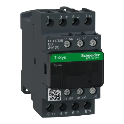 Schneider Electric - LC1DT25BD - TeSys D contactor 4P AC1 25A 24V DC coil - 1