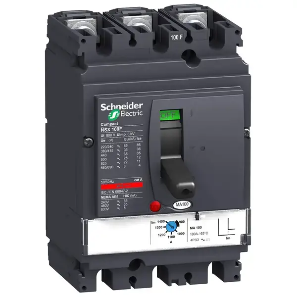 Schneider Electric - LV429741 - circuit breaker Compact NSX100F - MA 50 - 1