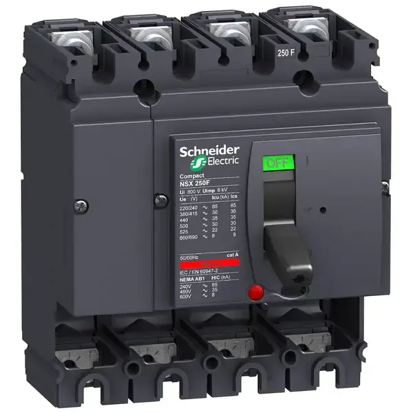 Schneider Electric - LV431408 - 4P NSX250F WITHOUT TRIP UNIT COMPACT CI - 1
