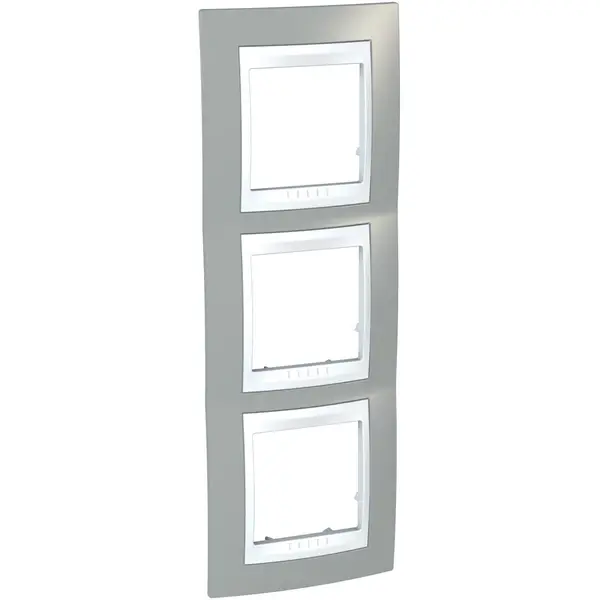 Schneider Electric - MGU6.006V.865 - Unica Plus 3g Vert Frame Mist Grey-Wht - 1