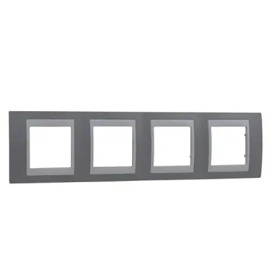 Schneider Electric - MGU6.008.865 - Unica Plus 4g Frame Mist Grey-White - 1