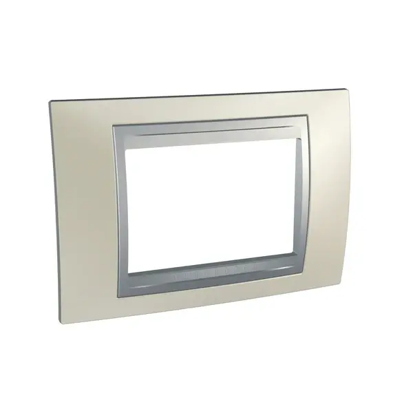 Schneider Electric - MGU66.103.095 - Üç modül çerçeve - Mat titanyum/aluminyu - 1