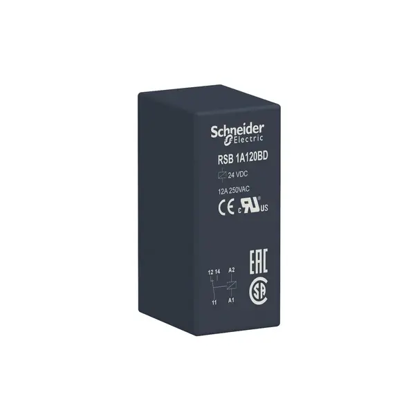 Schneider Electric - RSB1A120BD - PCB RELAY.1CO.24VDC - 1