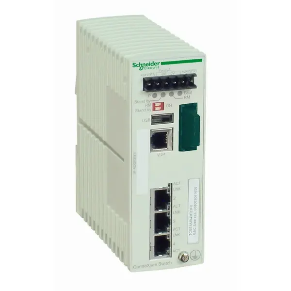 Schneider Electric - TCSESM043F1CU0 - ConneXium Managed Switch 3TX/1FX-MM - 1