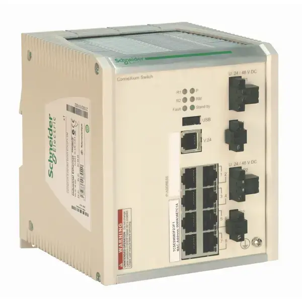 Schneider Electric - TCSESM083F23F1 - 8 Port Extended Managed Switch 8TX - 1