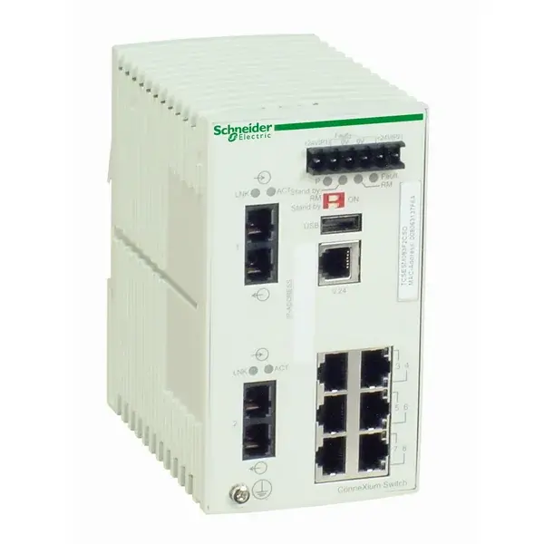 Schneider Electric - TCSESM083F2CU0 - ConneXium Managed Switch - 6TX/2FX-MM - 1