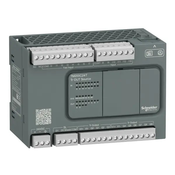 Schneider Electric - TM200C24T - Contr. M200 24I/O,DC24, 14 DC INPUTS, 10 - 1