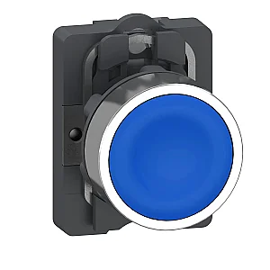 Xa2 - Aa61 Spring Return Push Button 22 mm Blue - XA2AA61 - Schneider Electric