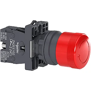 Emergency Stop,Turn To Release.Dia30.Red.1NC - XA2ES442 - Schneider Electric