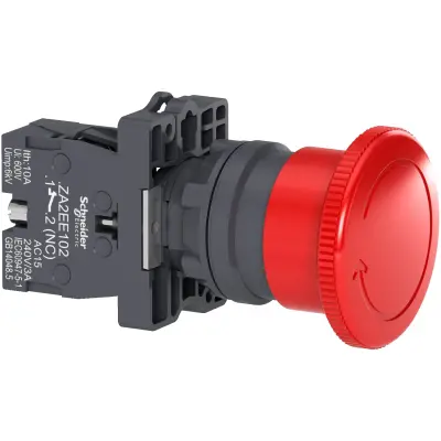 Schneider Electric - XA2ES542 - ES,TURN TO RELEASE,DIA40,RED,1NC - 1