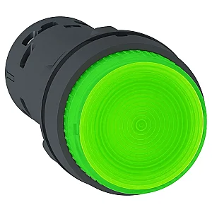 Illum. P.B - Bulb - Spring Rtn - 1NO - Gr - XB7NW3361 - Schneider Electric
