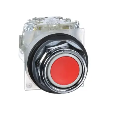 9001KR1RH13 - 9001 Pushbutton, Flush Red - Schneider Electric