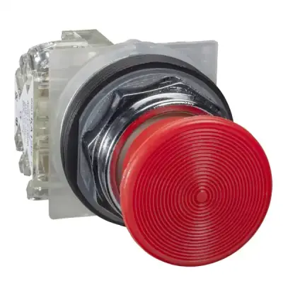 9001KR24RH13 - 9001 Push Button, Mushroom, Red - Schneider Electric